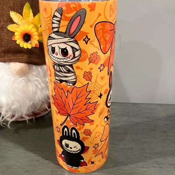 Halloween Themed Orange Tumbler - Picture 2 of 5
